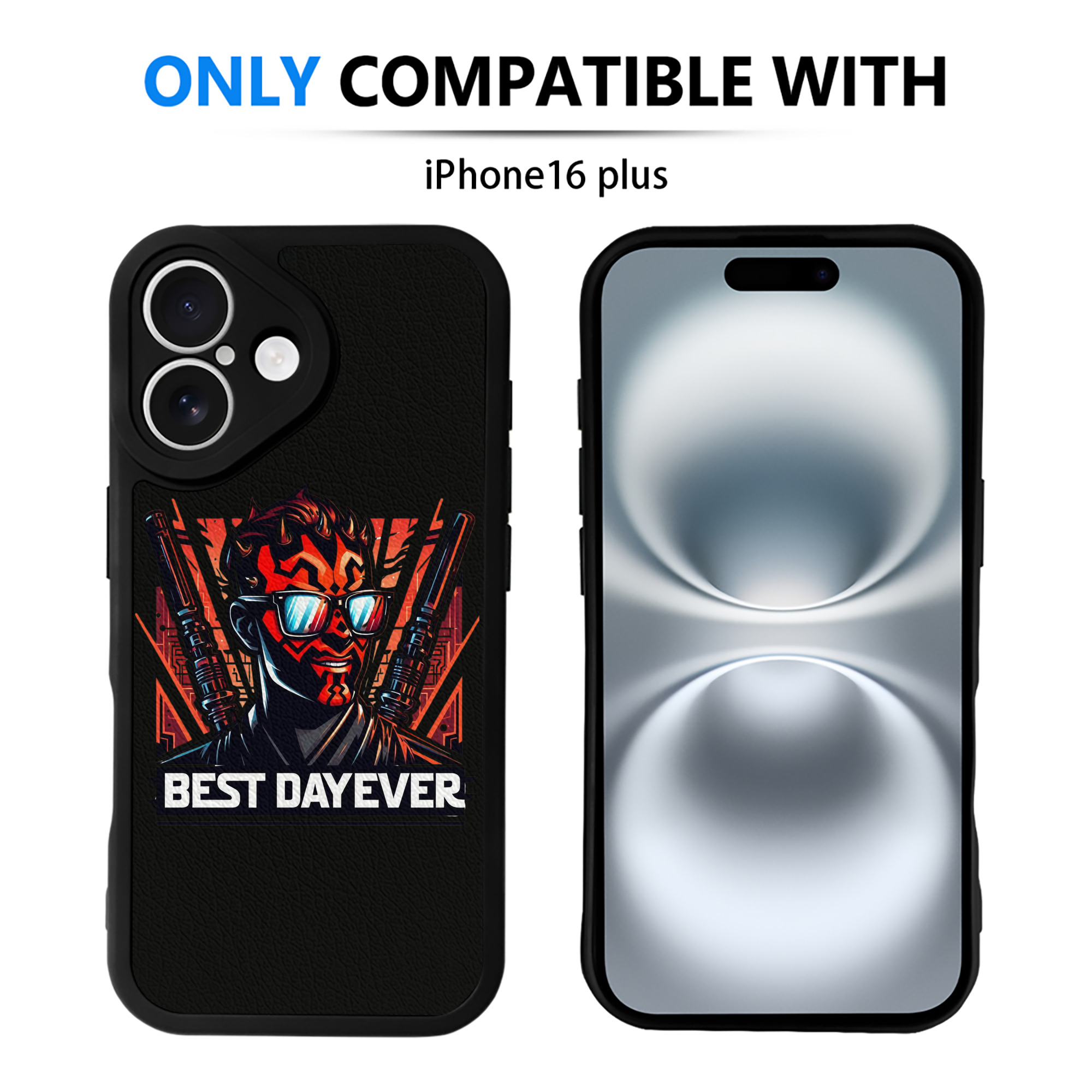 （画像用） スター・ウォーズ Star Wars 【iPhone 16シリーズ対応】シリコンスマホケース（レザー調） 材質：シリコン